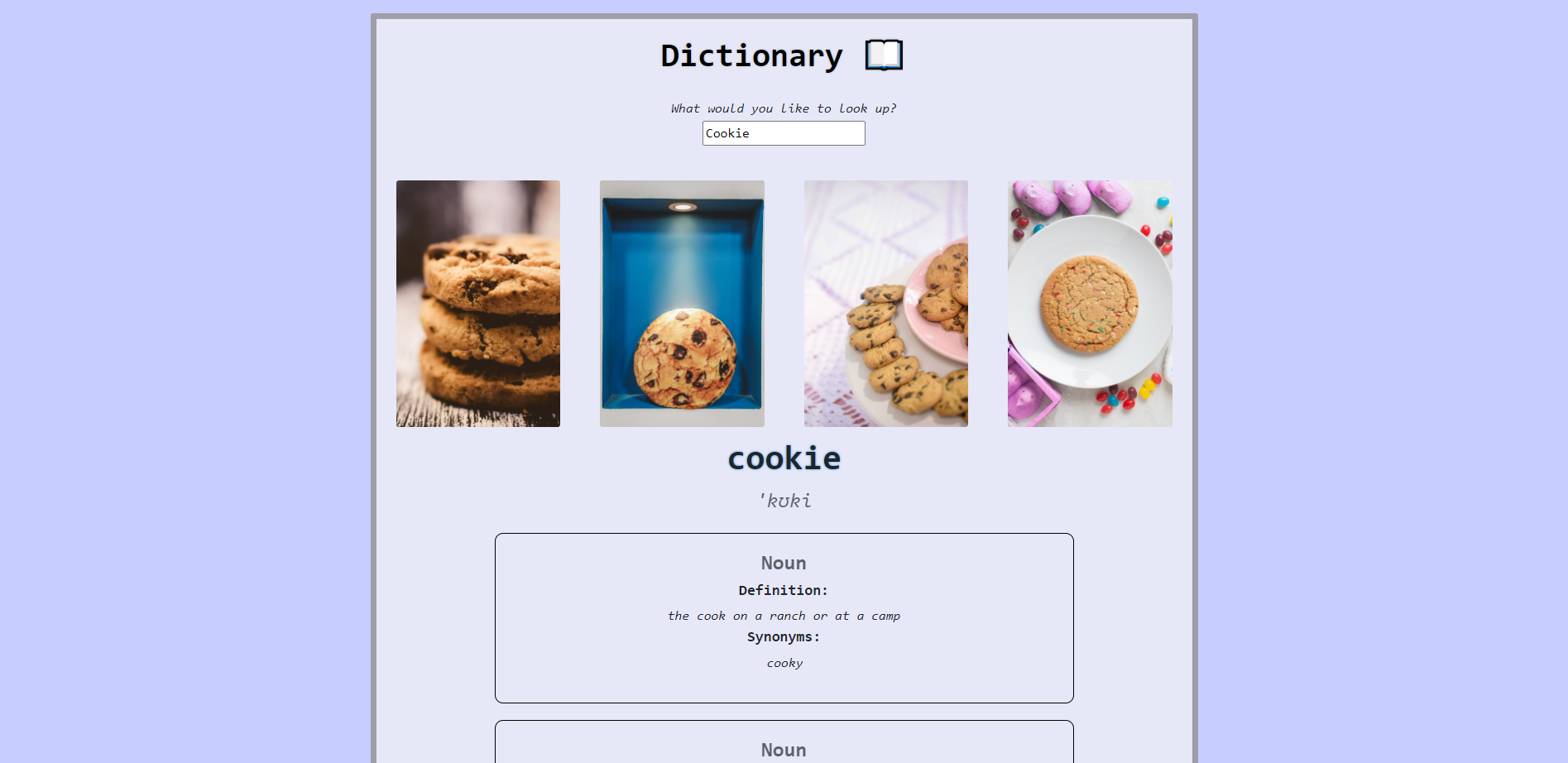 Dictionary project